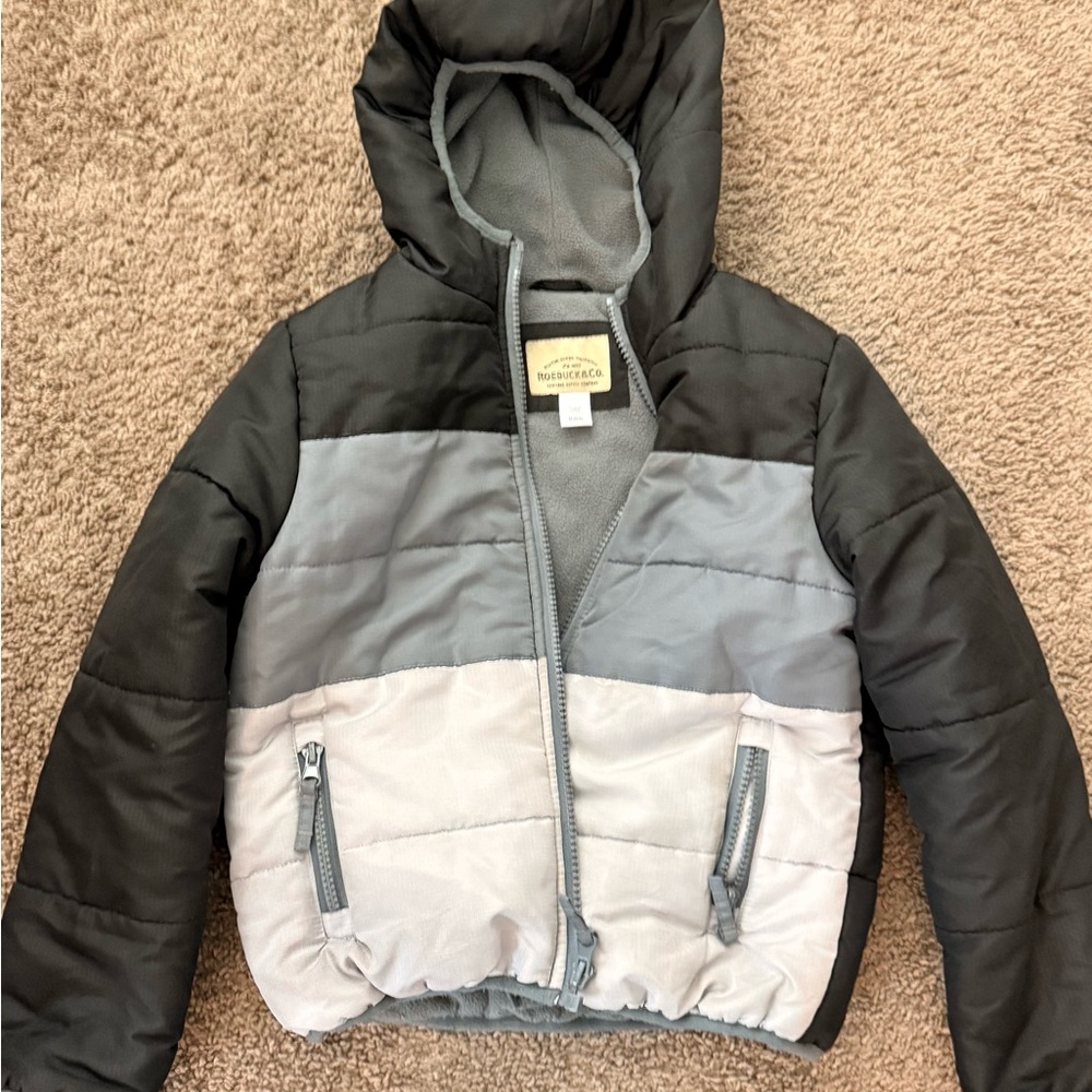 Size M (5/6) Gray and Black Kids Jacket